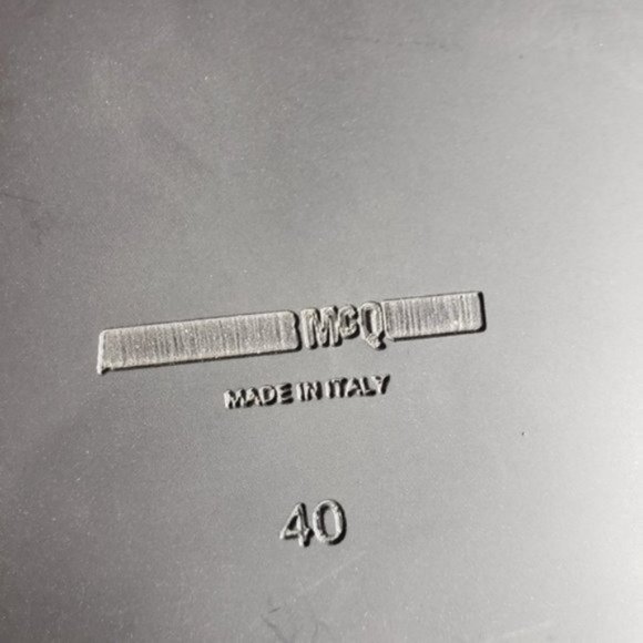 McQ Alexander McQueen Black Open Toe Lace Up Flats - Picture 12 of 12